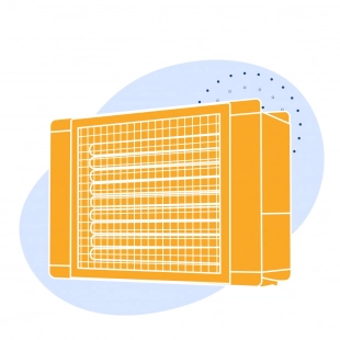 Электрокалорифер 1170x800x885 мм 60 кВт 4000 м3/час