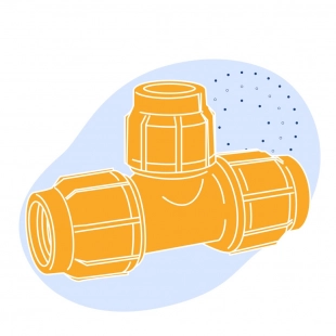 Тройник ПНД переходной 225x160x13.6 мм