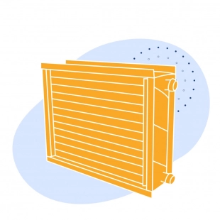 Калорифер водяной 648.4 кВт±8% 25000 м3/ч 166.25 м2±1.5%