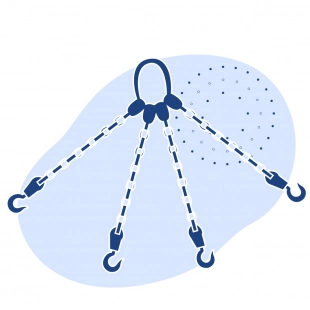 Строп четырехветвевой цепной 4СЦ 1 м 17 т